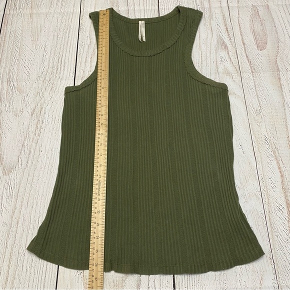 Anthropologie Sage Green Ribbed Tank Top XL - Picture 5 of 15